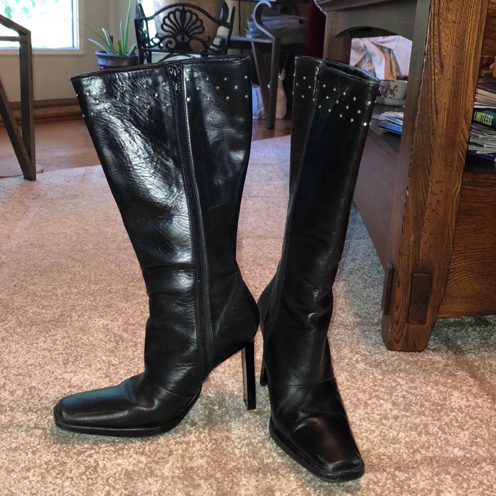 Black rhinestone Moda Spana boots